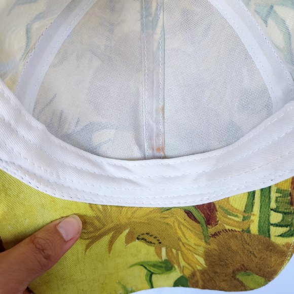 Beyond Van Gogh Immersive Experience Sunflowers Painting Print Adjustable Cap - Picture 6 of 6